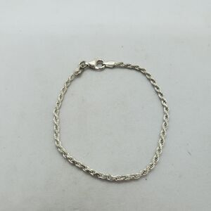7" Sterling Silver Rope Chain Bracelet 925